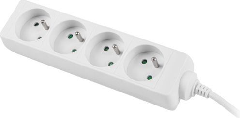 Kabllo korrenti 1.5m, 4 priza, e bardhë (PS0-04E-0150-W)
