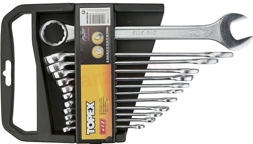 Set i çelësave të kombinuar Topex, 6 - 22mm, 12 copë 