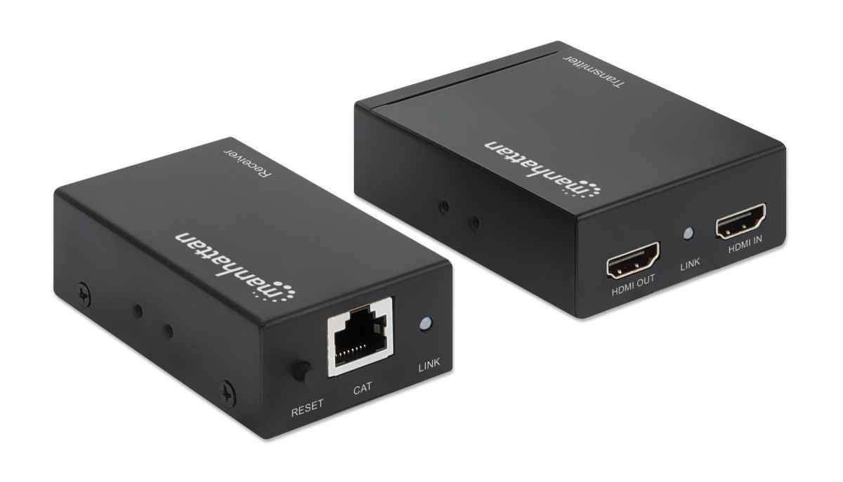 Set zgjerues sinjali Manhattan 207461, 1080p HDMI-Ethernet