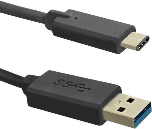 Kabllo Qoltec USB Cable USB-A - USB-C, 1m, e zezë
