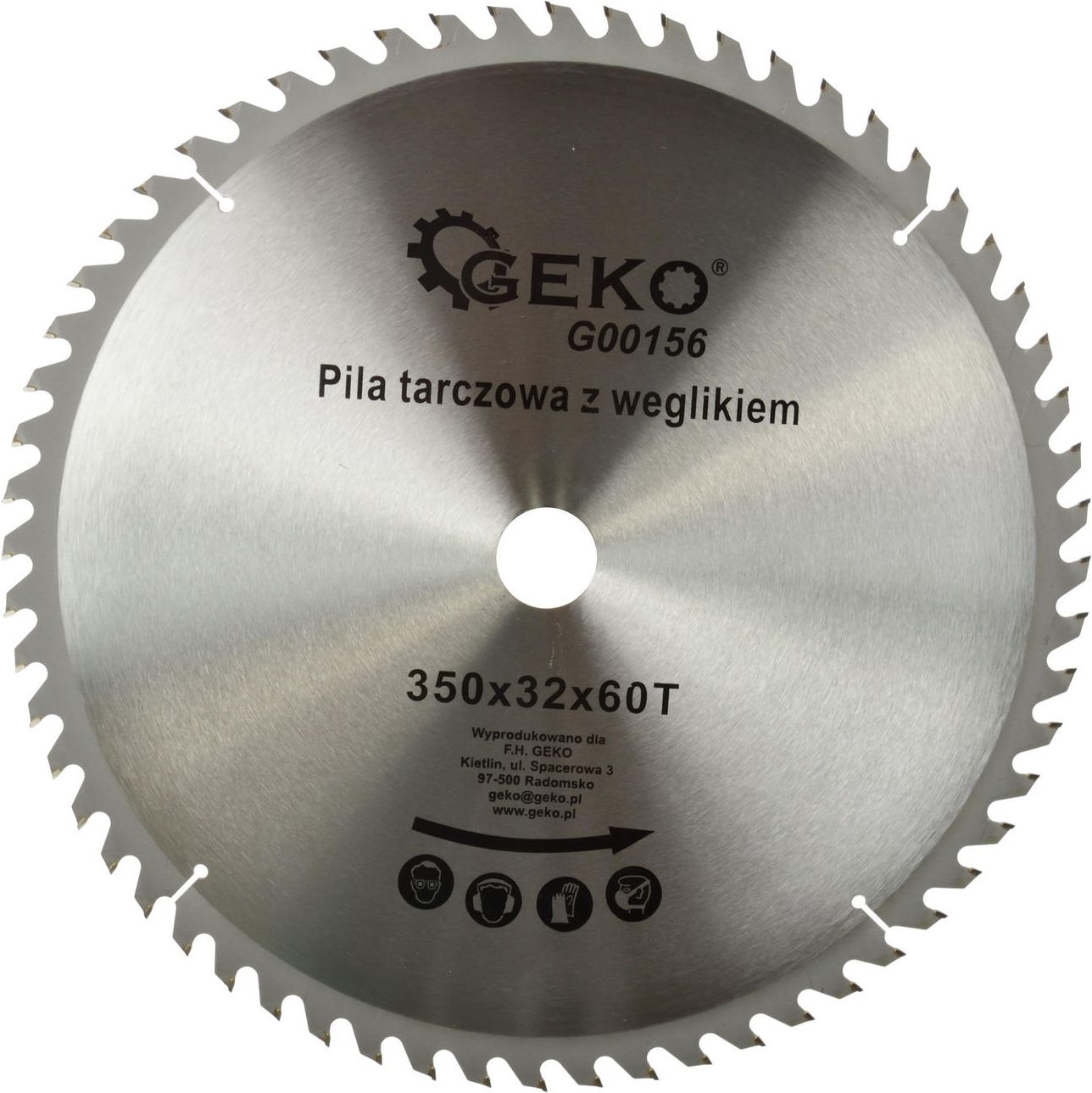Proces Rrethor Disk rrethor GEKO 350mm, 60 dhembe, vrime 32mm, metalik | GjirafaMall