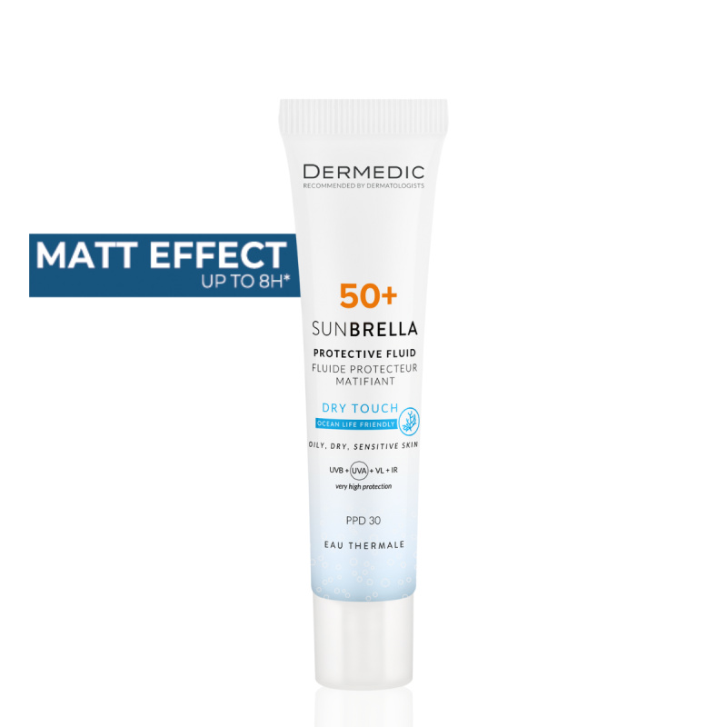 Krem me efekt matifikues Dermedic SUNBRELLA SPF50+, 40ml