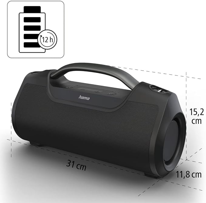 Altoparlant Hama Bluetooth® "SoundBarrel", IPX6, 60W, powerbank