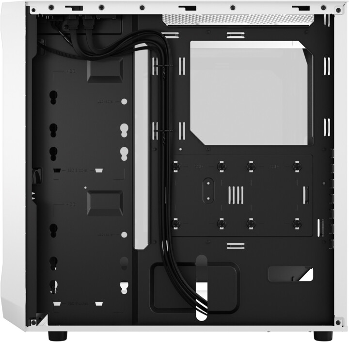 Kasë kompjuteri Fractal Design Focus 2 RGB White TG Clear Tint