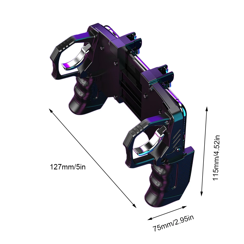 Gamepad K21, kontrollor për lojëra në celular, i zi