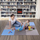Shtresë për ushtrime One Fitness puzzle, 9 pjesë, e kaltër/e hirtë