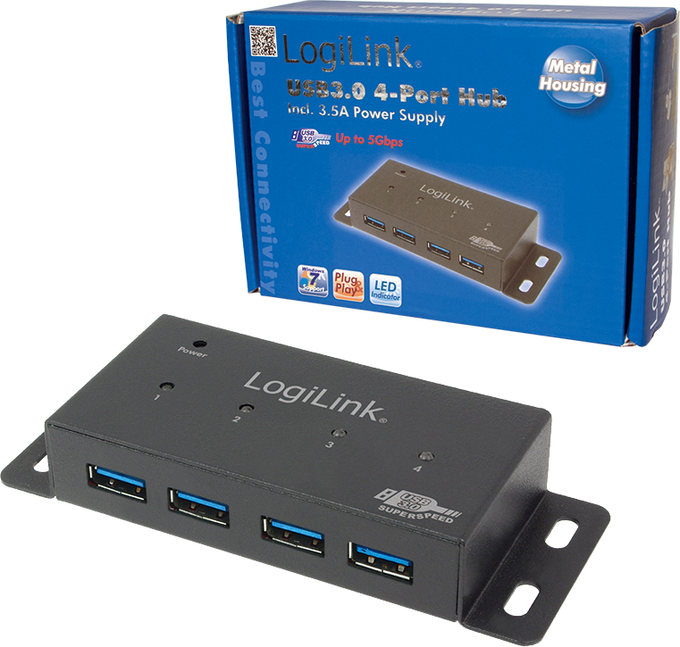Hub USB LogiLink 4x USB-A 3.0, i zi