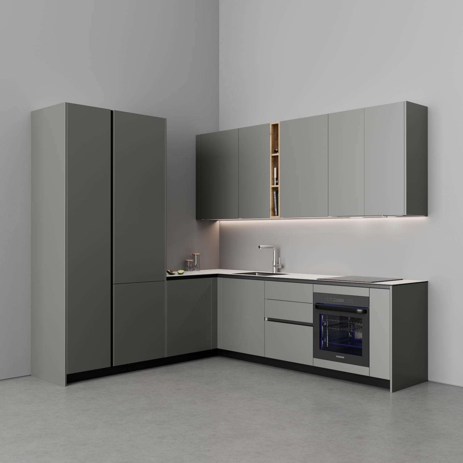 Kuzhinë IMMIGRAND SYSTEMS, Këndore, Techno Grey