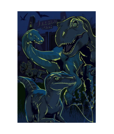 Puzzle Dino Jurassic World Neon, 100XL pjesë, 5+ vjeç