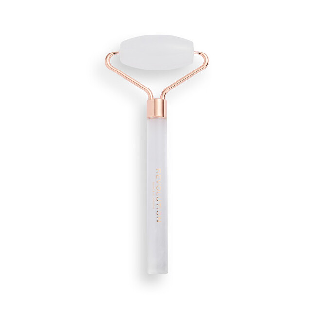 Rul masazhi për lëkurë Revolution Skincare Clear Quartz, i bardhë