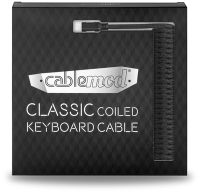 Kabllo CableMod Classic Coiled, USB-C/USB-A, 1,5m, e zezë