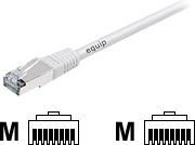 Kabllo patchcord Equip 605616, RJ-45 në RJ-45, S/FTP, 10m, e bardhë