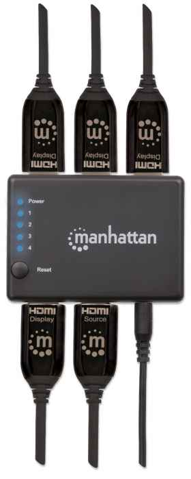Ndarës Manhattan 207706 4K Compact, 4-Port HDMI