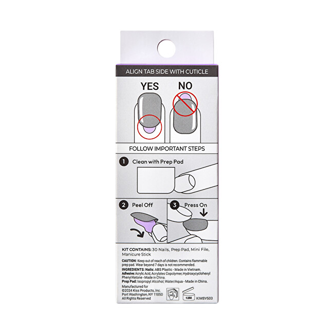 Вештачки нокти KISS ImPRESS Nails, 30 парчиња