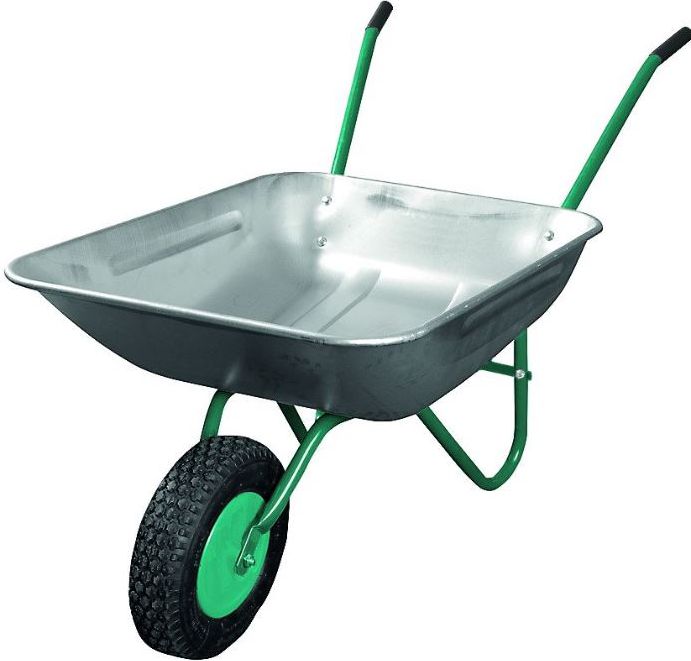 Karrocë kopshti Greenmill, 80l, e hirtë/gjelbër