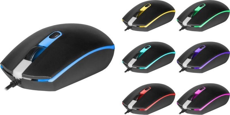 Maus Defender DOT, me kabllo, USB, i zi