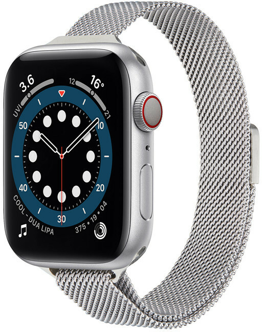 Rripa për orë dore 4wrist Apple, të argjendtë, 42, 44, 45 & 49 mm Rripa për orë dore 4wrist Apple, të argjendtë, 42, 44, 45 & 49 mm