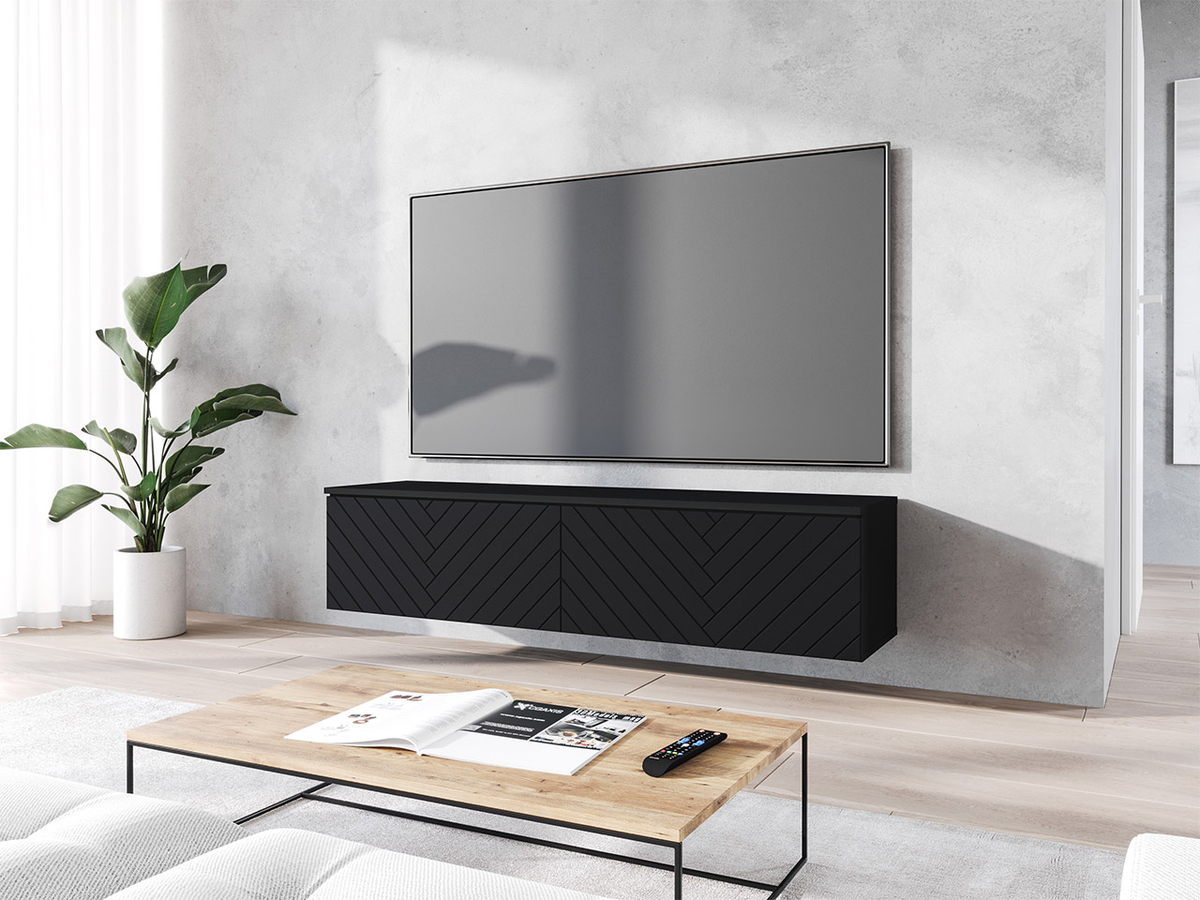 Komodë për TV D 140 MDF, zi