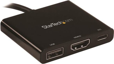 Përshtatës StarTech HDMI + USB-C + USB, i zi