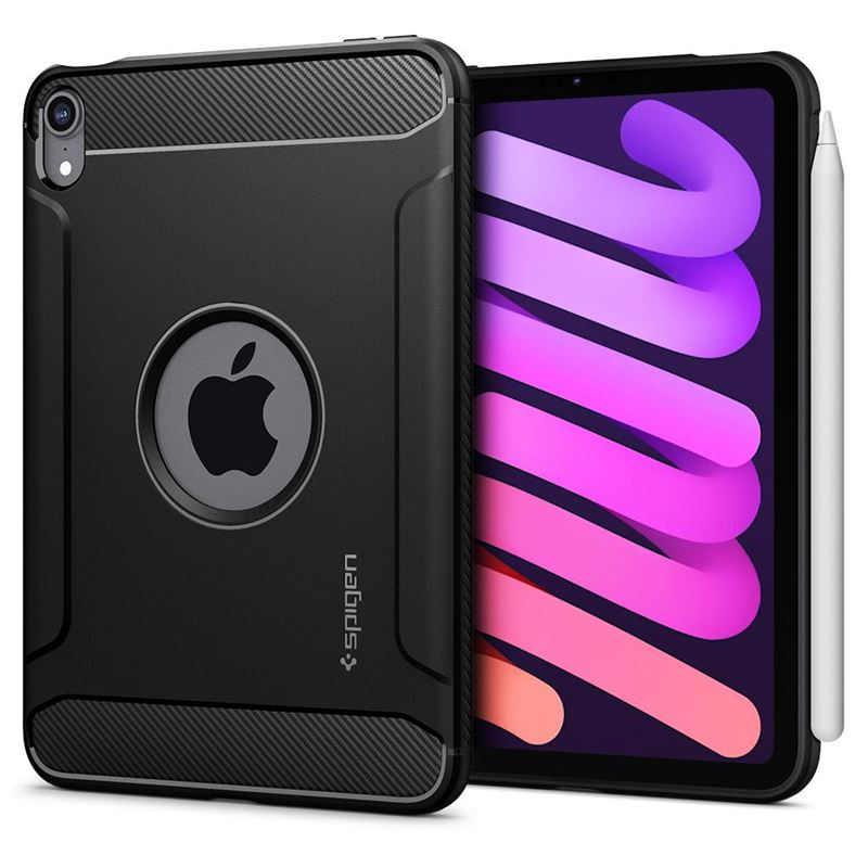 Mbështjellëse për iPad mini 6 2021 Spigen Rugged Armor, e zezë
