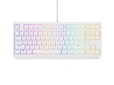 Tastierë Genesis Thor 230 TKL RGB Outemu Brown, e bardhë