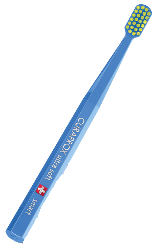 Brushë për dhëmbë CURAPROX, smart, ultra soft, kaltër/verdhë