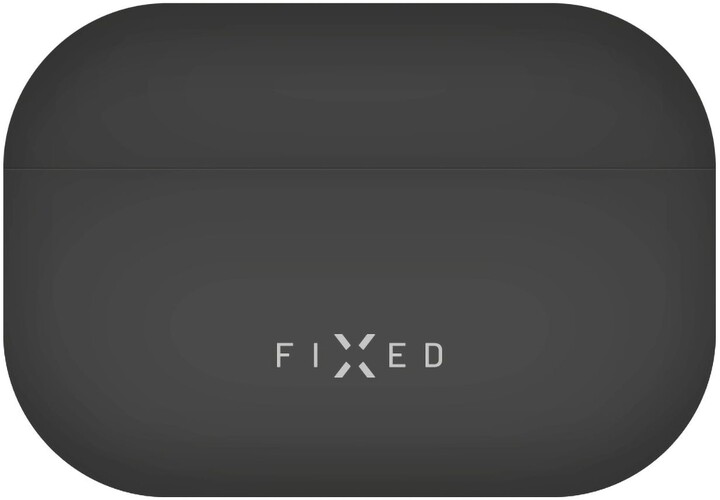 Mbrojtëse silikoni FIXED Silky për Apple Airpods Pro, e zezë