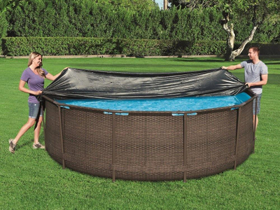 Mbulesë pishine Bestway (58037), 366 cm, e zezë
