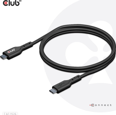 Kabllo USB Club 3D USB-C - microUSB, 1m, e zezë