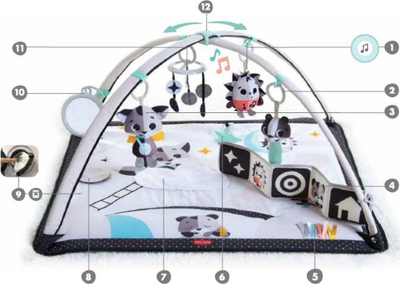 Tendë me lodra për fëmijë Tiny Love Magical Tales Kick & Play Gymini