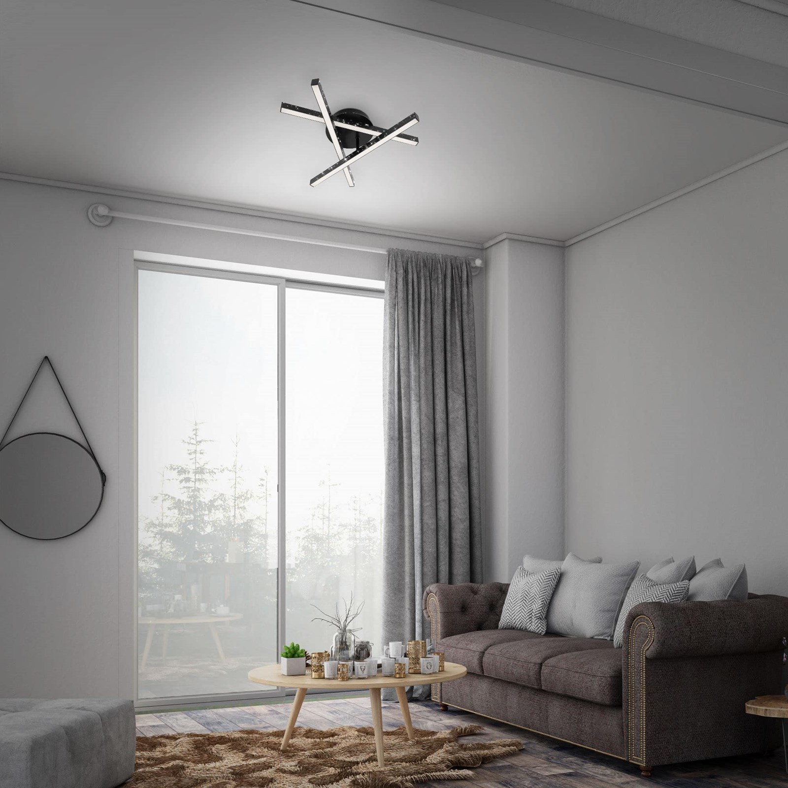 Ndriçues Briloner Led 40 cm, 15W, 2200lm, i zi