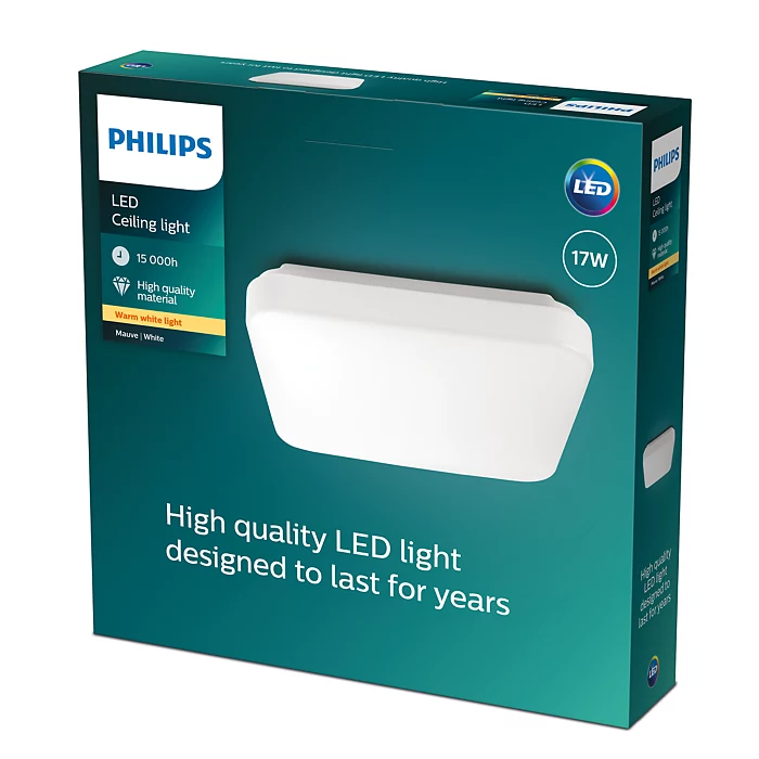 Llambë tavani Philips MAUVE LED CEILING SQ 17W/ 2700K