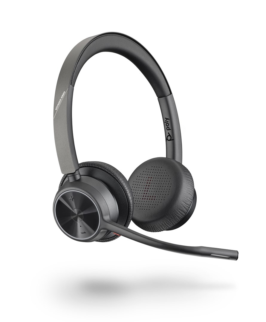 Kufje Poly Voyager 4320 UC, Wireless, të zeza
