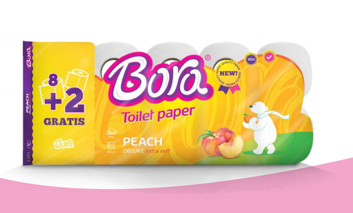 Letër tualeti Bora, pjeshkë 10 - 100% celuloze