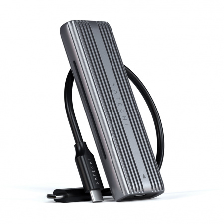 Kuti për disk Satechi USB-C NVMe & SATA SSD, e hirtë