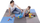 Shtresë për ushtrime One Fitness puzzle, 9 pjesë, e kaltër/e hirtë