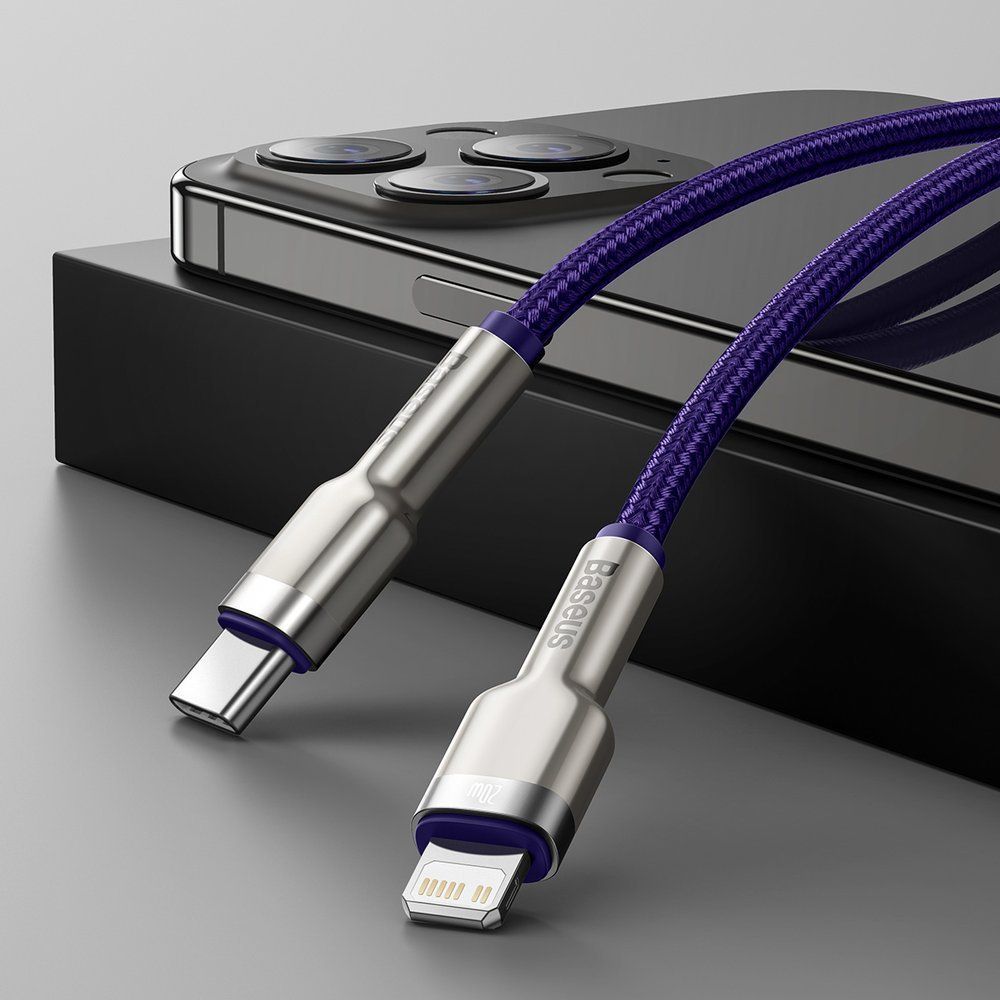 Kabllo Baseus USB-C - Lightning, vjollcë