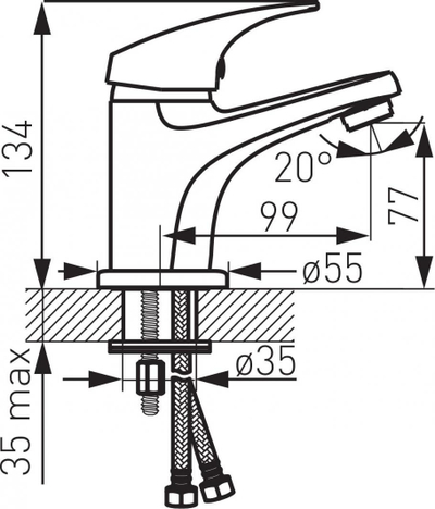 Rubinet Ferro One (BFO2), metalik