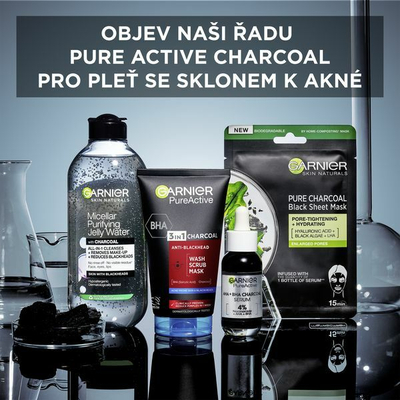 Trajtim 3 në 1 kundër pikave të zeza Garnier Pure Active, 150 ml