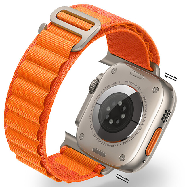 Rrip 4wrist për Apple Watch 42/44/45/49 mm, portokalli