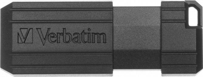 USB Verbatim PinStripe Pendrive, 16GB, e zezë