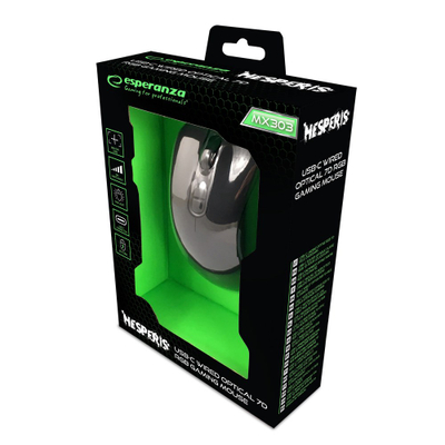 Maus Esperanza EGM303, Gaming, USB Type-C, i zi