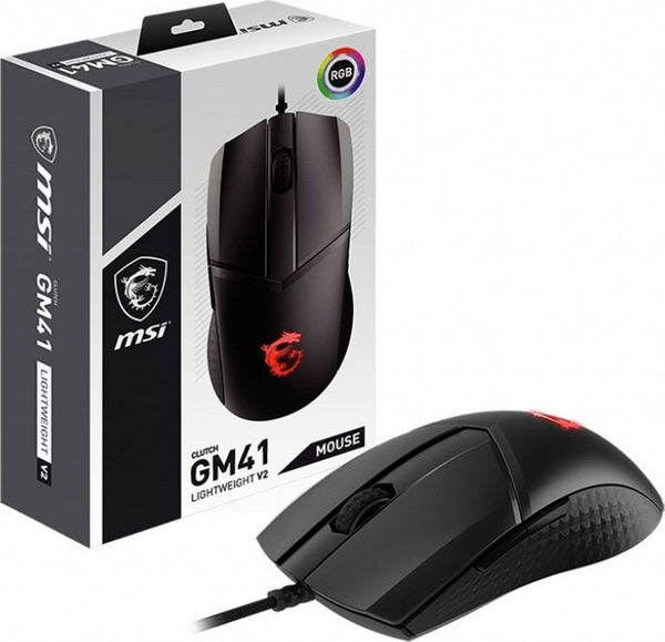 Maus MSI Clutch GM41 Lightweight V2 (S12-0400D20-C54), i zi