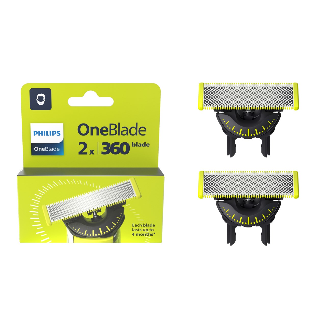 Koka zëvendësuese Philips OneBlade QP420/50, 2 copë