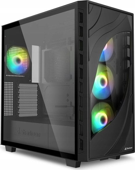 Kasë Sharkoon Rebel C80G RGB, e zezë, Midi Tower