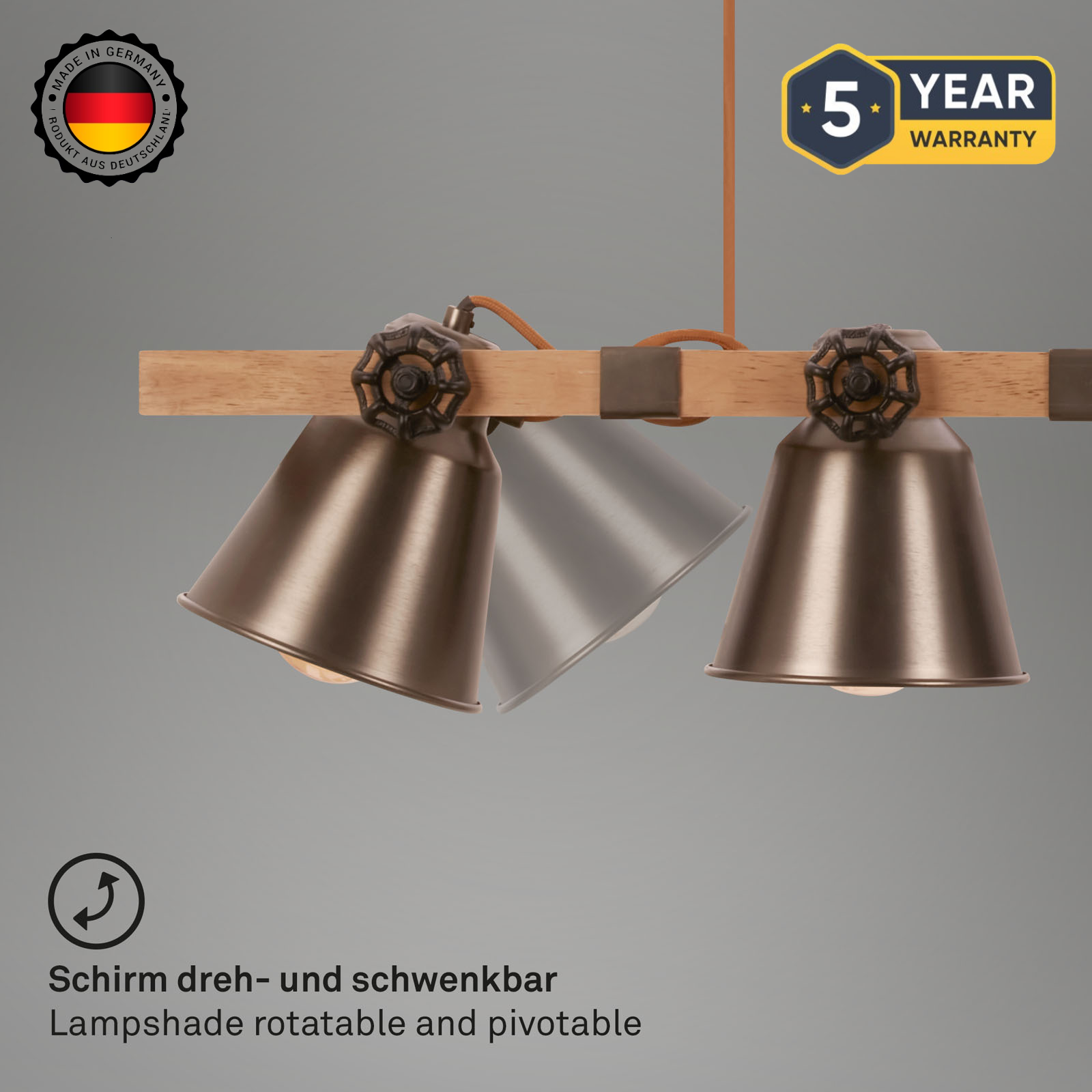 Llambadar Briloner, 40W, 850 × 1052 mm, e hirtë/kaftë