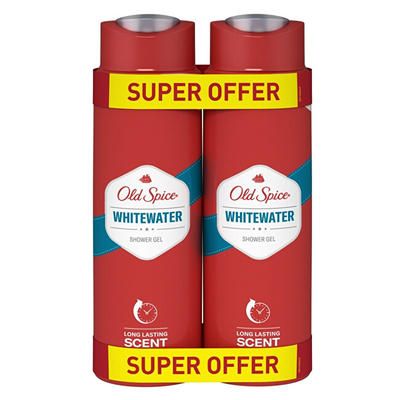 Xhel dushi 2 në 1 Old Spice WhiteWater Duo, 2 x 400 ml