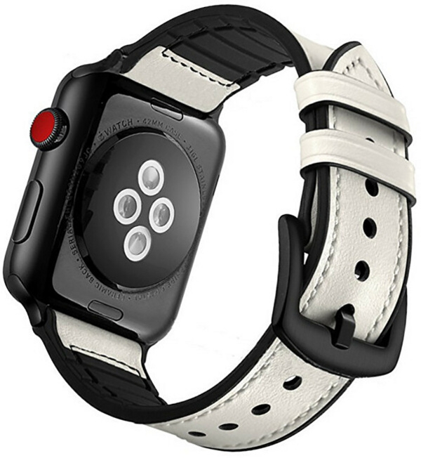Rrip për orë të mençur 4wrist Apple Watch 38/40/41 mm, i bardhë