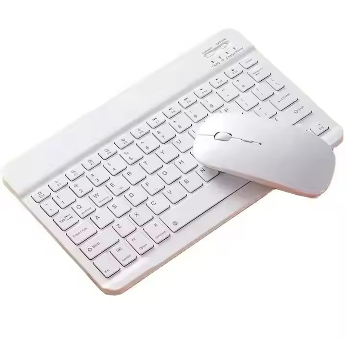 Set tastierë dhe maus Nrubi, wireless, i bardhë