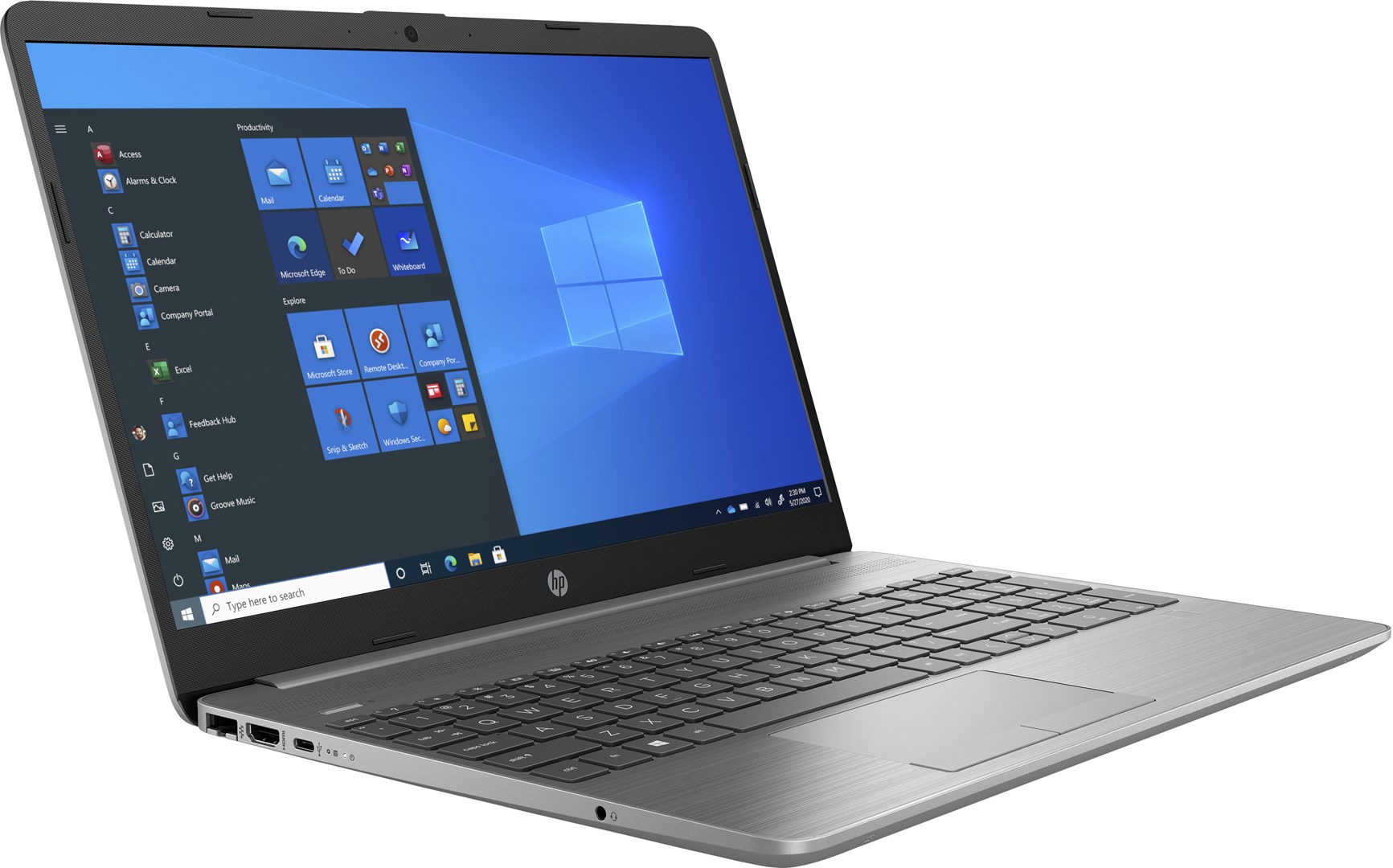 Лаптоп HP 250 G8, 15.6", Intel i7-1065G7, 8 GB RAM, 256 GB SSD, сребрен